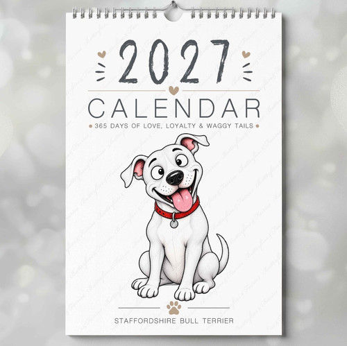 White staffie staffordshire - white,