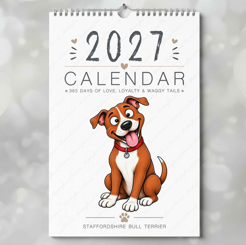 Red staffie staffordshire bull - red,